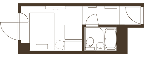 シングルルーム レイアウト図
