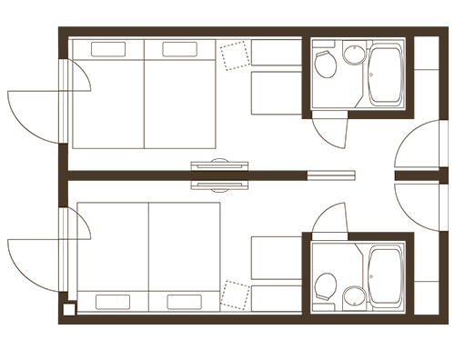 コネクティングルーム レイアウト図
